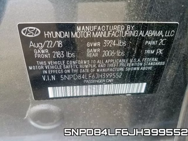 5NPD84LF6JH399552 фото 2