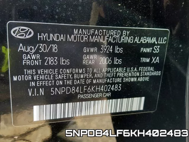 5NPD84LF6KH402483 фото 2