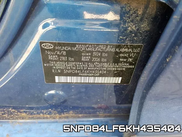 5NPD84LF6KH435404 фото 2