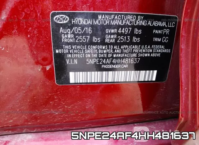 5NPE24AF4HH481637 фото 10