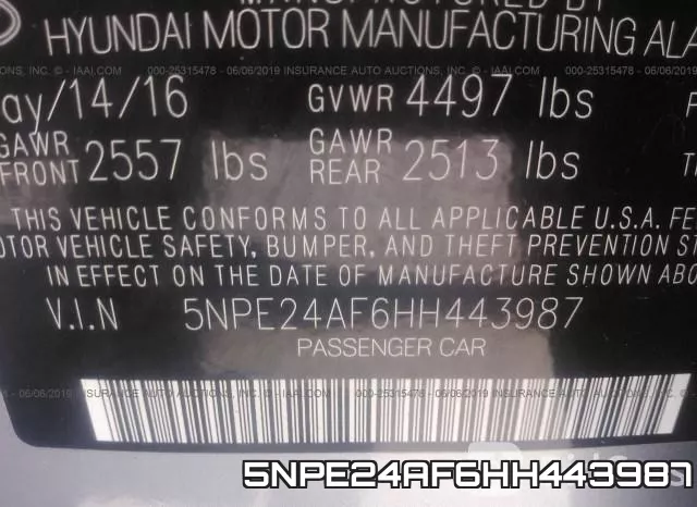 5NPE24AF6HH443987 фото 10