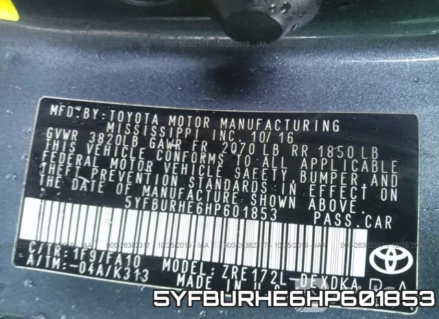 5YFBURHE6HP601853 фото 10
