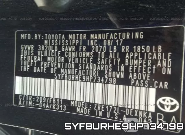 5YFBURHE9HP734798 фото 10