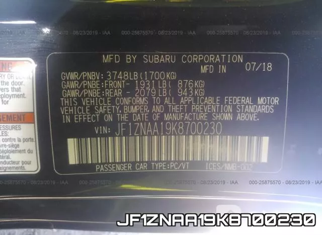 JF1ZNAA19K8700230 фото 10