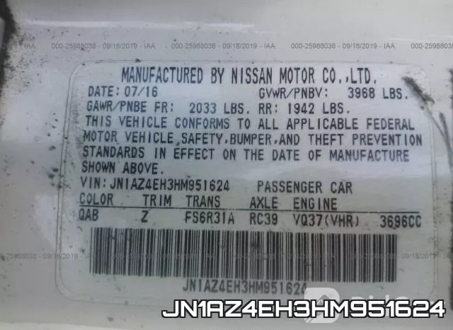 JN1AZ4EH3HM951624 фото 10
