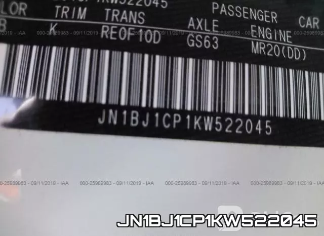 JN1BJ1CP1KW522045 фото 10
