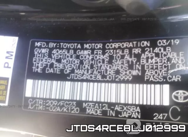JTDS4RCE8LJ012999 фото 10