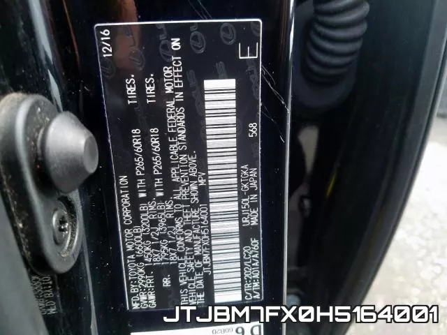 JTJBM7FX0H5164001 фото 2