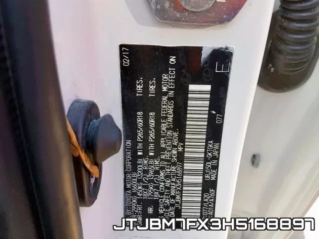 JTJBM7FX3H5168897 фото 2