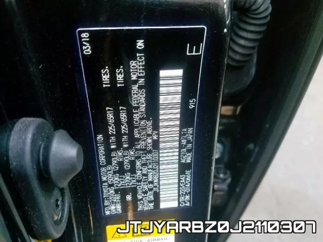 JTJYARBZ0J2110307 фото 2