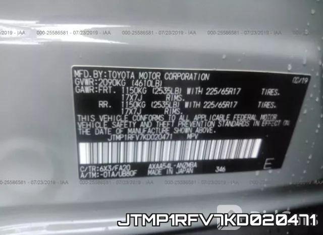 JTMP1RFV7KD020471 фото 10