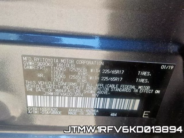 JTMW1RFV6KD013894 фото 2