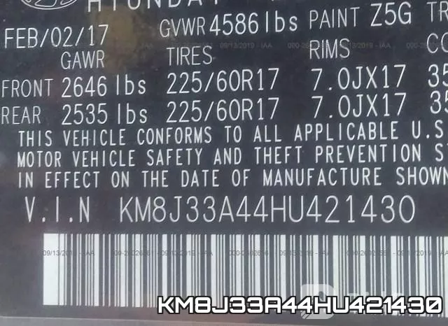 KM8J33A44HU421430 фото 10