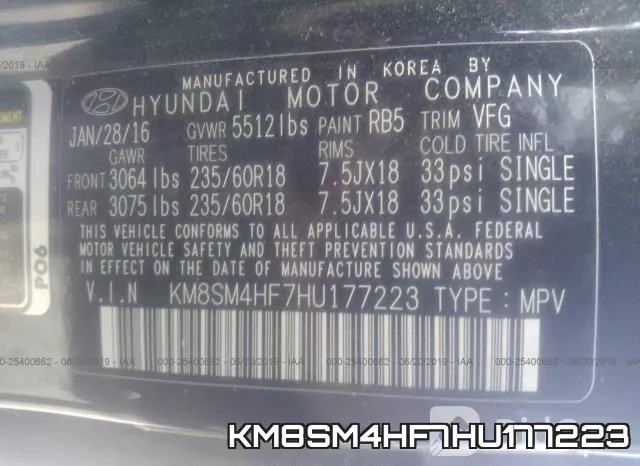 KM8SM4HF7HU177223 фото 10