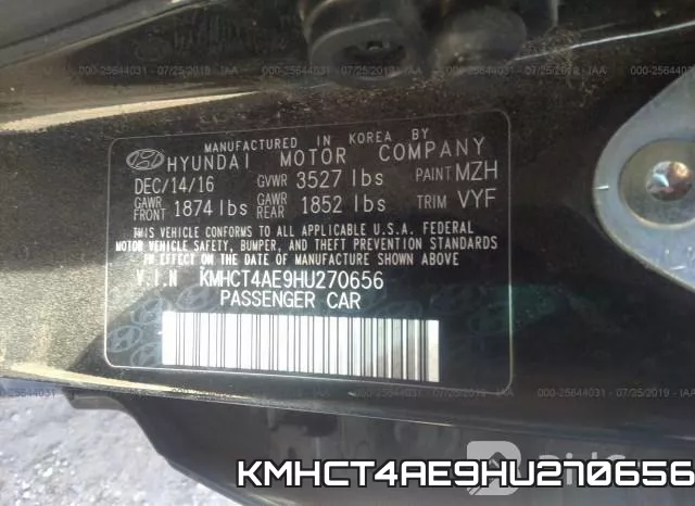 KMHCT4AE9HU270656 фото 10