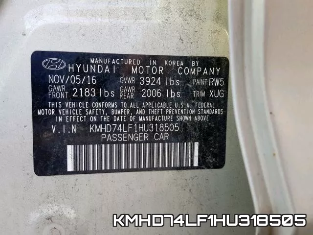 KMHD74LF1HU318505 фото 2