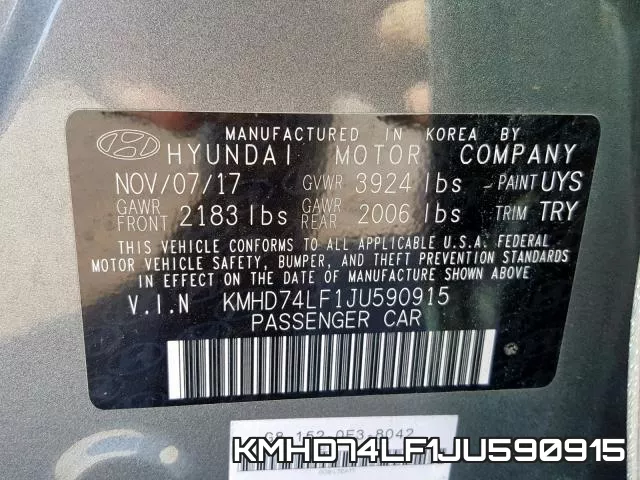 KMHD74LF1JU590915 фото 2