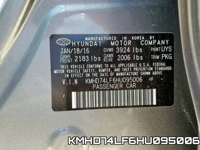 KMHD74LF6HU095006 фото 2