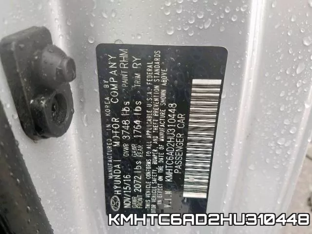 KMHTC6AD2HU310448 фото 2
