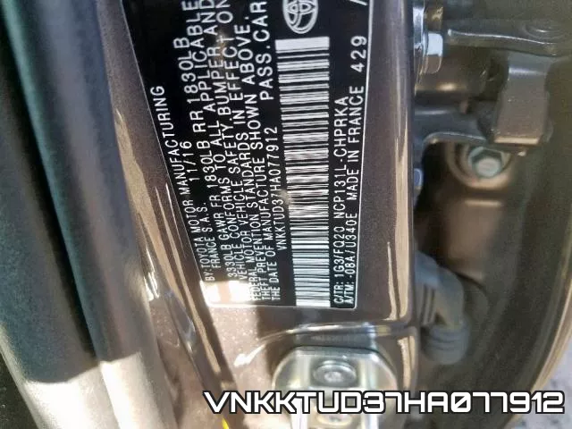 VNKKTUD37HA077912 фото 2