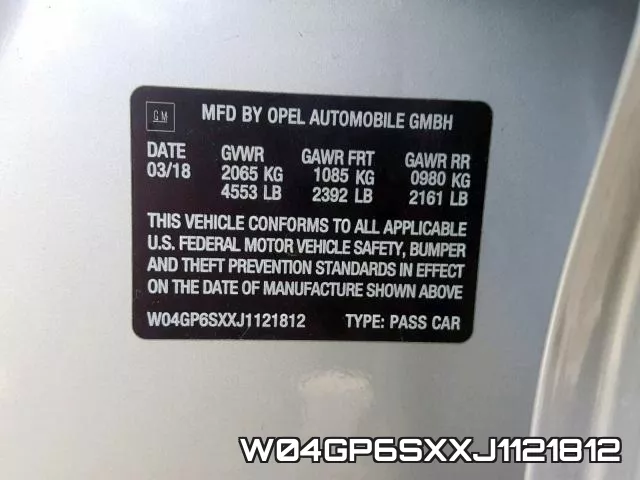W04GP6SXXJ1121812 фото 2