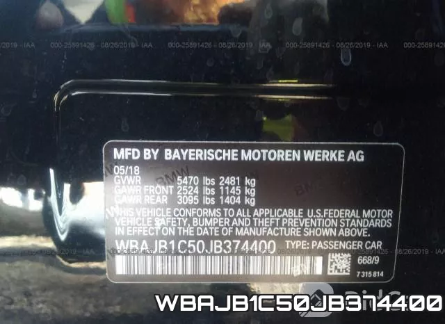 WBAJB1C50JB374400 фото 10
