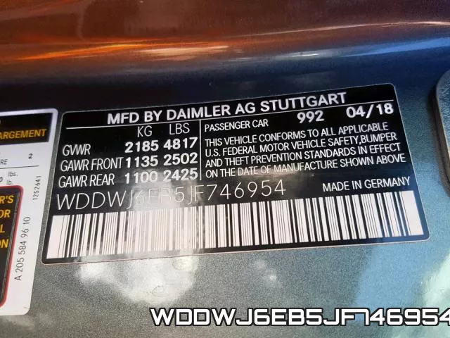 WDDWJ6EB5JF746954 фото 2