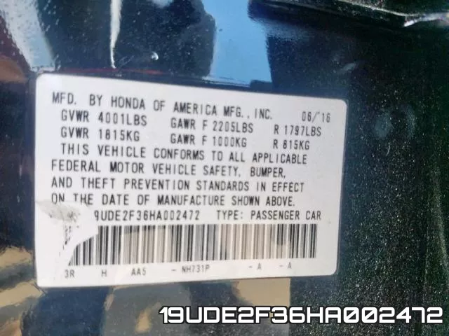 19UDE2F36HA002472 фото 2