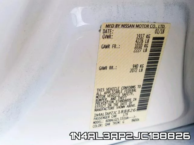 1N4AL3AP2JC188826 фото 2