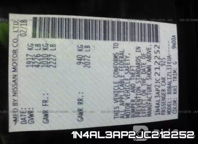 1N4AL3AP2JC212252 фото 10