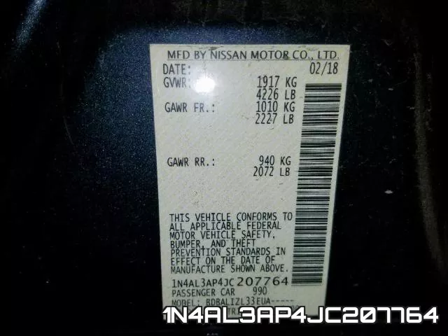 1N4AL3AP4JC207764 фото 2