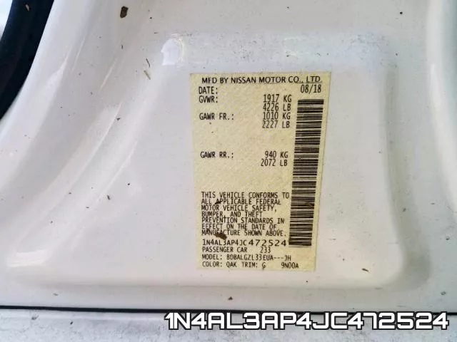 1N4AL3AP4JC472524 фото 2