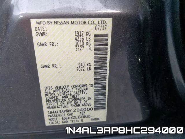 1N4AL3AP8HC294000 фото 2
