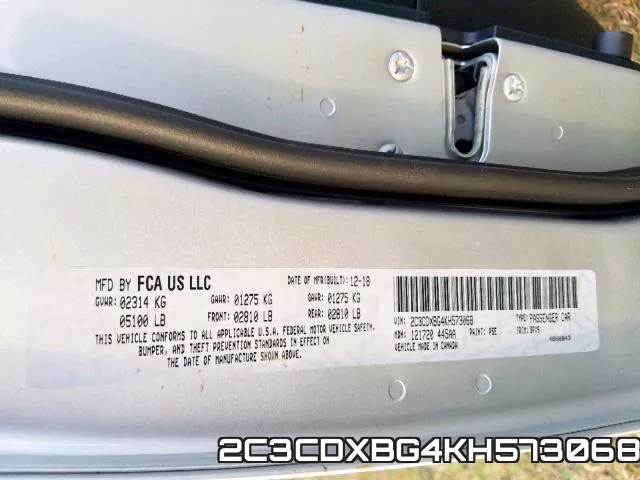 2C3CDXBG4KH573068 фото 2