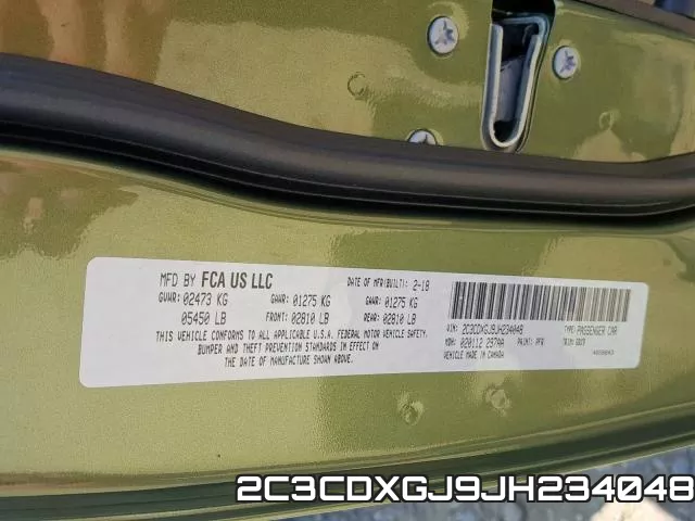 2C3CDXGJ9JH234048 фото 2