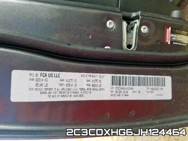 2C3CDXHG6JH124464 фото 2