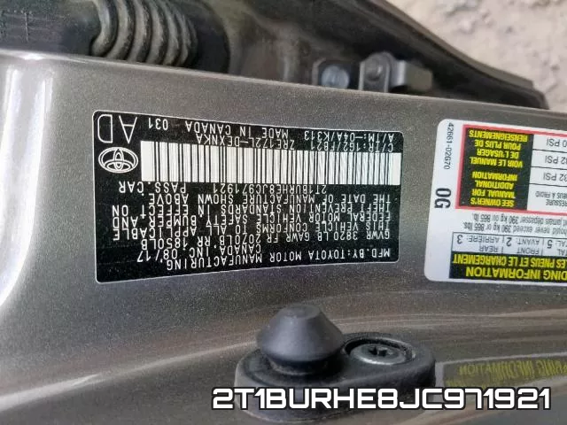 2T1BURHE8JC971921 фото 2