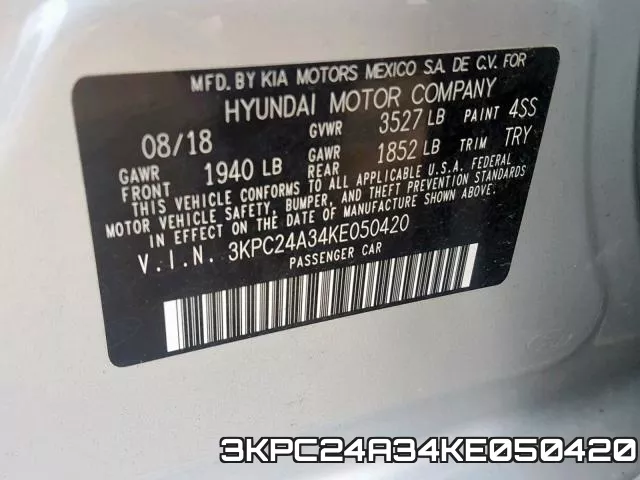 3KPC24A34KE050420 фото 2