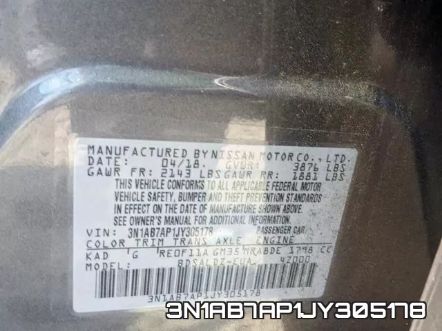 3N1AB7AP1JY305178 фото 2