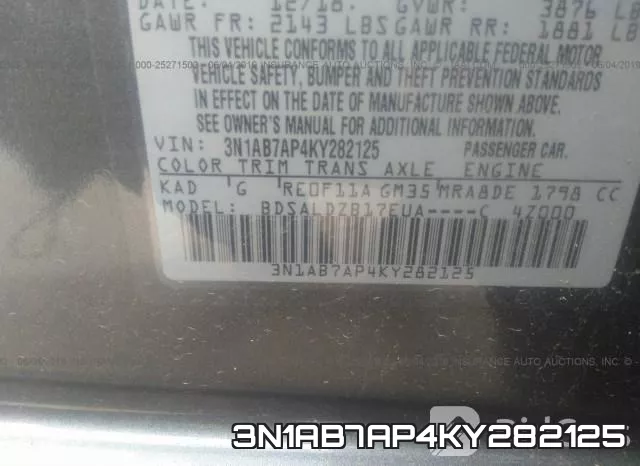 3N1AB7AP4KY282125 фото 10