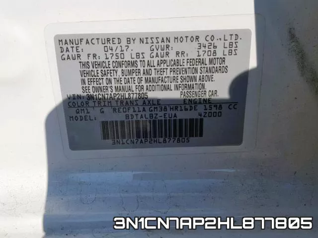 3N1CN7AP2HL877805 фото 2
