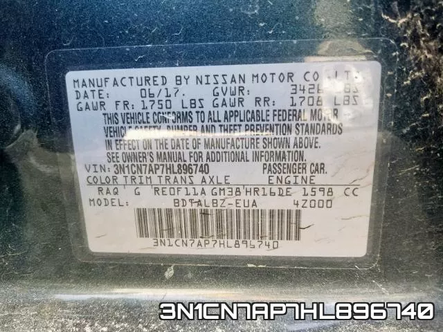 3N1CN7AP7HL896740 фото 2