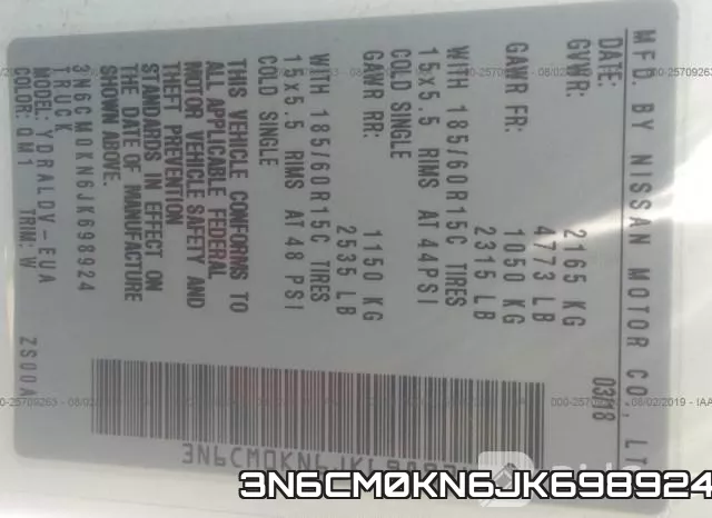 3N6CM0KN6JK698924 фото 10