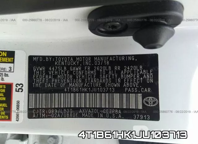 4T1B61HK1JU103713 фото 10