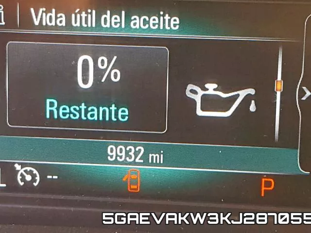 5GAEVAKW3KJ287055 фото 9