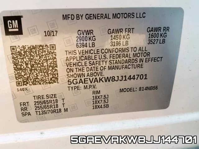 5GAEVAKW8JJ144701 фото 2