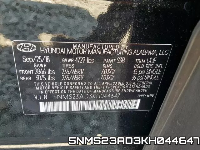 5NMS23AD3KH044647 фото 2