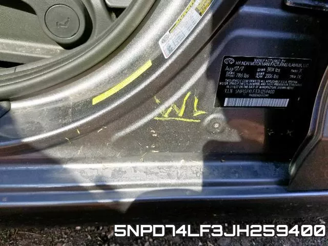 5NPD74LF3JH259400 фото 10