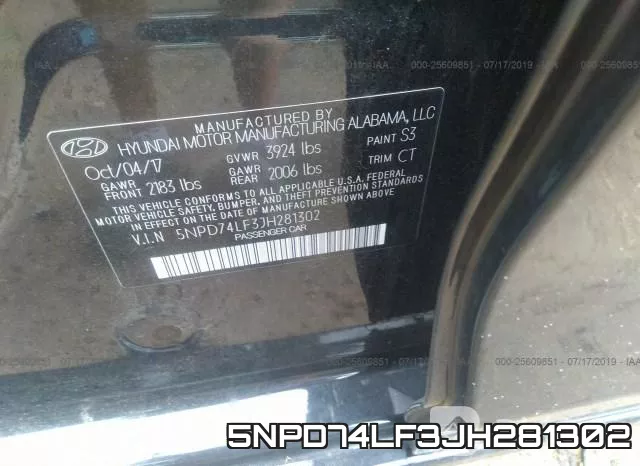 5NPD74LF3JH281302 фото 10