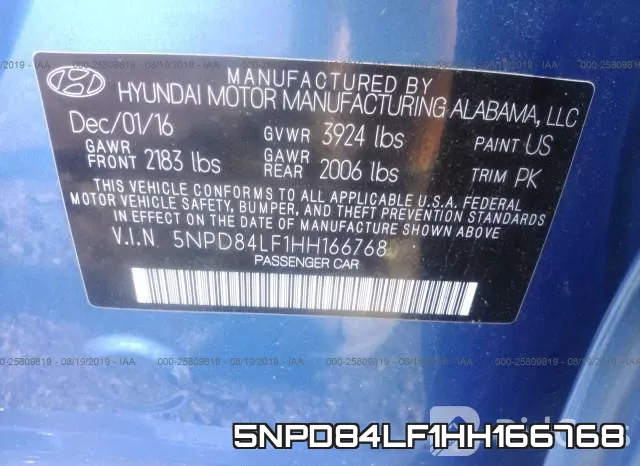 5NPD84LF1HH166768 фото 9